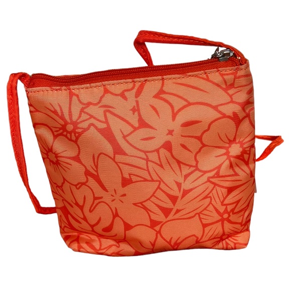 SUNNY HAWAII Beach Pool Tote & Matching Small Purse Hawaiian Orange Floral Print - Picture 12 of 17